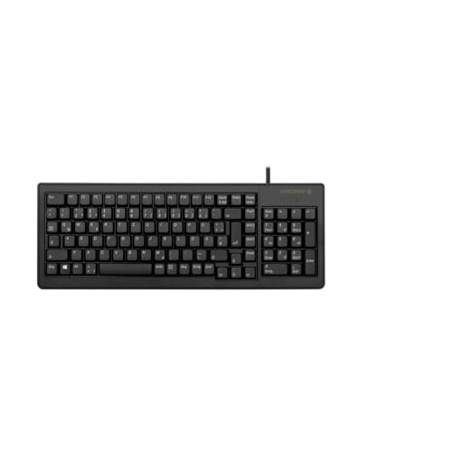 CHERRY Clavier Compact G84-5200, Disposition Britannique, Clavier QWERTY, Clavier Filaire, Design Compact, mécanique ML, Noir