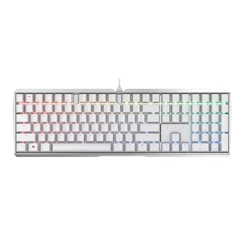 Cherry Clavier de jeu mécanique filaire MX 3.0 S. Boîtier en aluminium conçu pour les joueurs avec commutateurs silencieux MX rouges. Écran rétroéclairé RVB de plus de 16 m de couleurs. Par The Makers