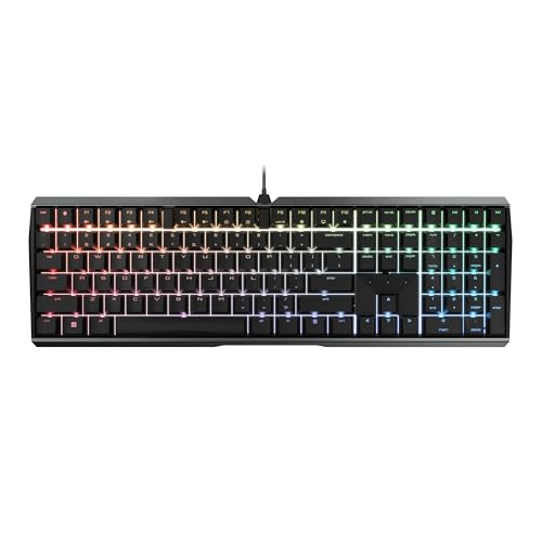 CHERRY MX Board 3.0 S Clavier mécanique filaire Boîtier en aluminium Commutateurs silencieux MX Rouge pour jeux et bureau