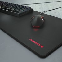 CHERRY MP 2000, Tapis DE Souris Premium XXL en Tissu (800 x 350 x 5 mm), Surface Lisse pour la Précision, Bords Cousus, Antidérapant, Enroulable, Noir