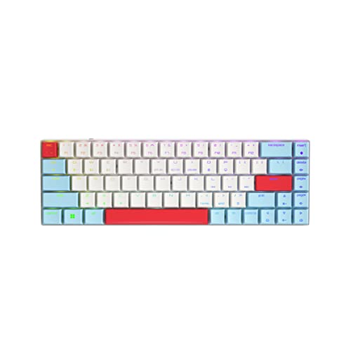CHERRY MX-LP 2.1 Compact Wireless, Clavier de gaming sans fil 68 touches, Disposition US (QWERTY), Rétro-éclairage RGB, Commutateurs mécaniques MW LOW PROFILE SPEED, Blanc