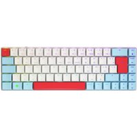 CHERRY MX-LP 2.1 Compact Wireless, Clavier de Gaming sans Fil 68 Touches, Disposition Française (AZERTY) Switches Mécaniques MX Low Profile Speed, Blanc
