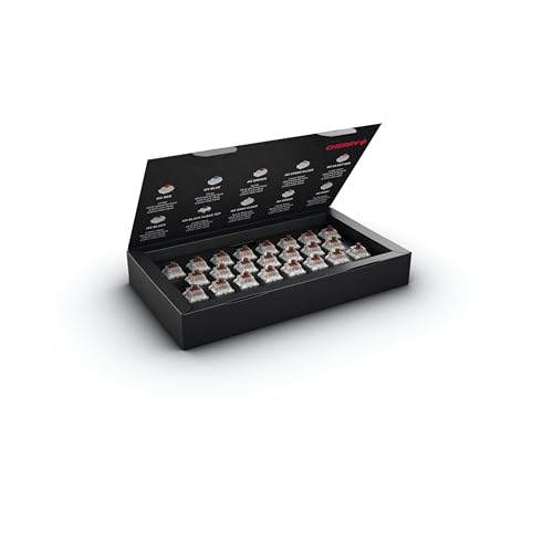 CHERRY MX RGB Brown Switch Kit, 23 commutateurs pour Clavier mécanique, pour DIY, Clavier Hot Swap ou Gaming, Commutateur Tactile sans clic, Ciblé et perceptible