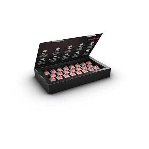 CHERRY MX RGB Red Switch Kit, 23 commutateurs pour Clavier mécanique, pour DIY, Clavier Hot Swap ou Gaming, Commutateur linéaire sans clic, Facile à Manipuler et Direct