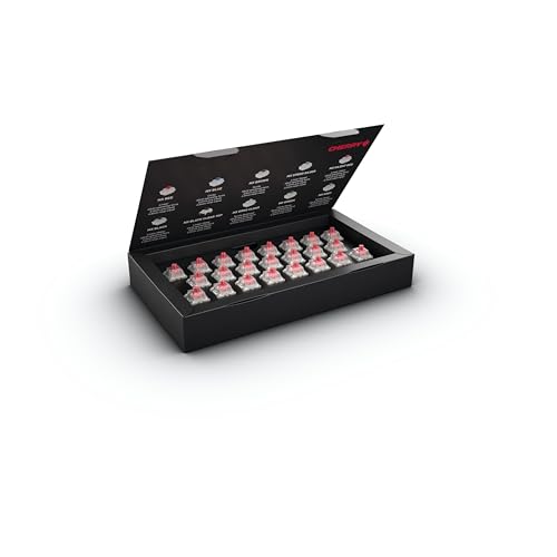 CHERRY MX RGB Silent Red Switch Kit, 23 commutateurs pour Clavier mécanique, pour DIY, Clavier Hot Swap ou Gaming, Commutateur linéaire sans clic, Facile à Manipuler et Silencieux