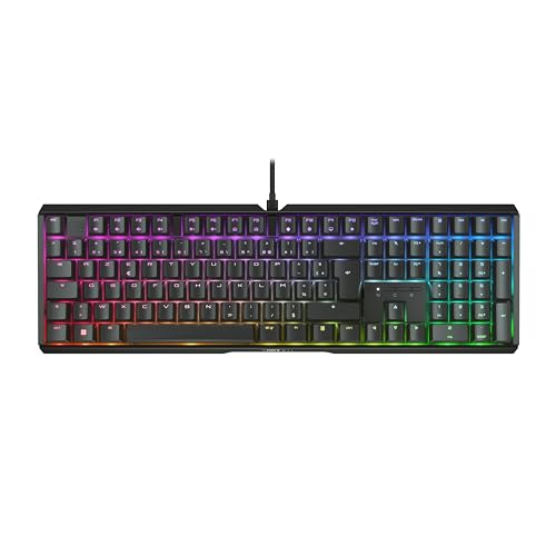 Xtrfy Cherry MX 3.1, Clavier de Jeu mécanique, Disposition française (AZERTY), rétro-éclairage RGB, boîtier alu, USB-A, MX2A Brown Switches, Noir