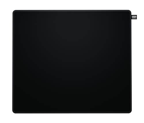 CHERRY XTRFY GP6, Tapis De Souris Gaming en Tissu (460 x 400 x 4 mm), pour Plus De Précision, Surface Ultra-Lisse, Base en Caoutchouc Extra-Douce, Noir