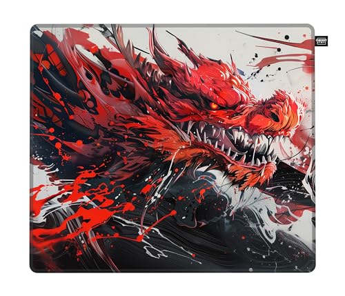 Xtrfy Cherry GP6, Tapis De Souris Gaming en Tissu (460 x 400 x 4 mm), pour Plus De Précision, Surface Ultra-Lisse, Base en Caoutchouc Extra-Douce, Hydrus Red