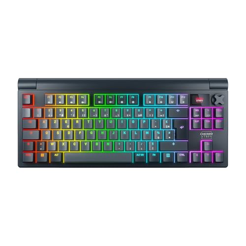 CHERRY XTRFY MX 8.3 TKL Wireless, Clavier de Jeu Mécanique sans Pavé Numérique, Disposition Française (AZERTY), Switches MX2A Red Hot Swappable, Starfall Grey