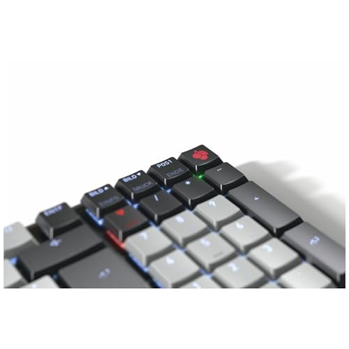 Cherry KW 550 MX LP, Clavier Mécanique à Profil Bas en Format 96 , Disposition US (QWERTY), Fonction Multi-Disposition, Commutateurs MX LP 2.0 Ivory, Noir