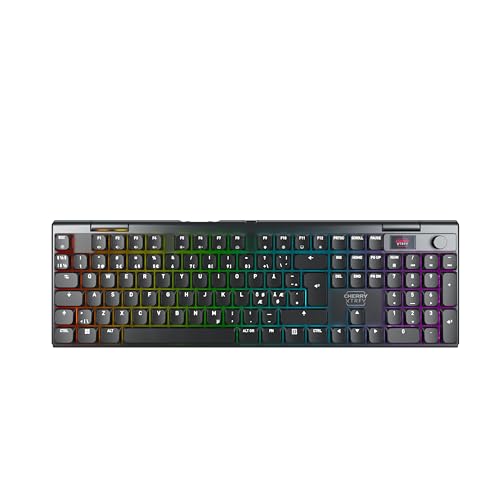 CHERRY XTRFY MX 10.1 Wireless, Clavier De Jeu Mécanique à Profil Bas, Disposition Pan-Nordique (QWERTY), Clavier Multi-Appareils, Switches MX LP 2.0 Red, Noir