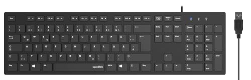 Speedlink NIALA - Clavier Filaire USB avec câble à Touches Plates QWERTZ
