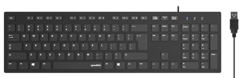 Speedlink NIALA - Clavier Filaire USB avec câble à Touches Plates QWERTY