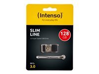 Intenso Clé USB Intenso Slim Line 128 Go USB 3.2 Gen 1 Black avec Capuchon