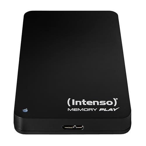 Intenso Memory Play 6021480 Disque Dur Portable 2 to pour TV Externe Portable - 2,5 - 5400 TR Min - Cache 8 Mo - USB 3 avec Support TV - Noir