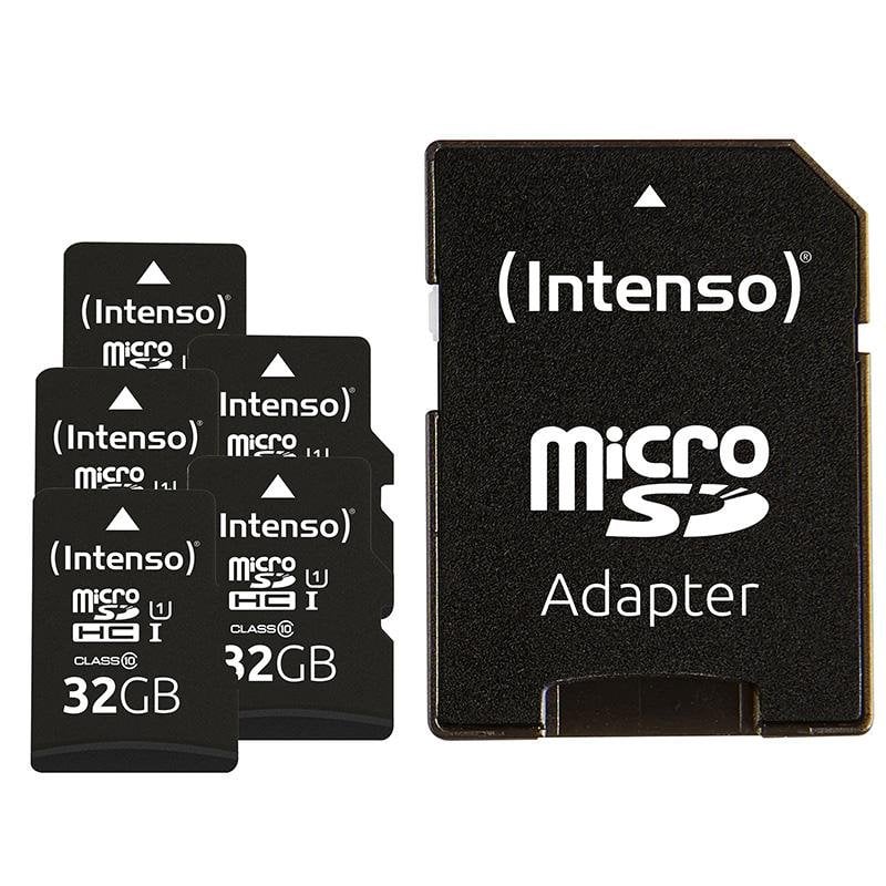Intenso Carte microSD Intenso UHS-I 32GB SDHC Premium pack 5 pièces