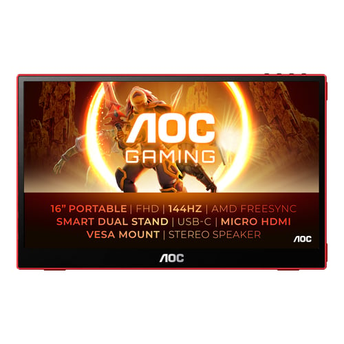AOC 16G3 Portable 15 6 FHD 144Hz IPS 4ms USB C G Sync
