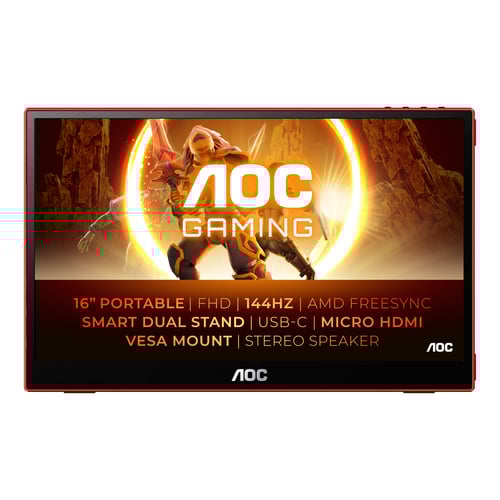 AOC 16G3 Portable 15 6 FHD 144Hz IPS 4ms USB C G Sync

