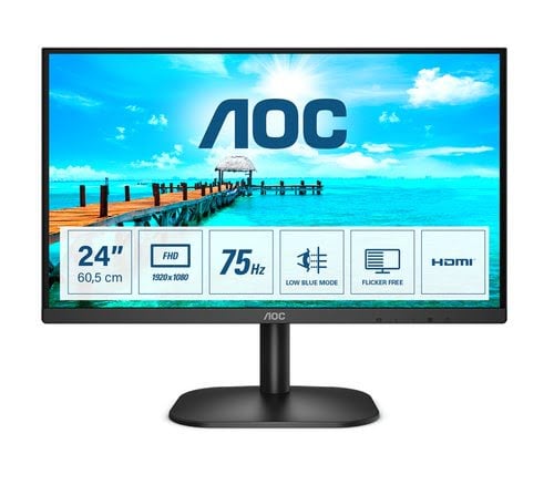 AOC AOC B2 24B2XHM2 écran plat de PC 60,5 cm (23.8 ) 1920 x 1080 pixels Full HD LCD Black