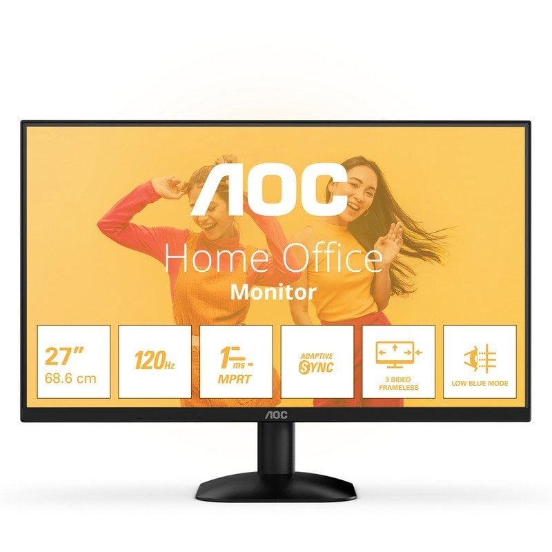AOC Moniteur AOC 27 1080p 100Hz VA FreeSync sans cadre FlickerFree Low Blue Light