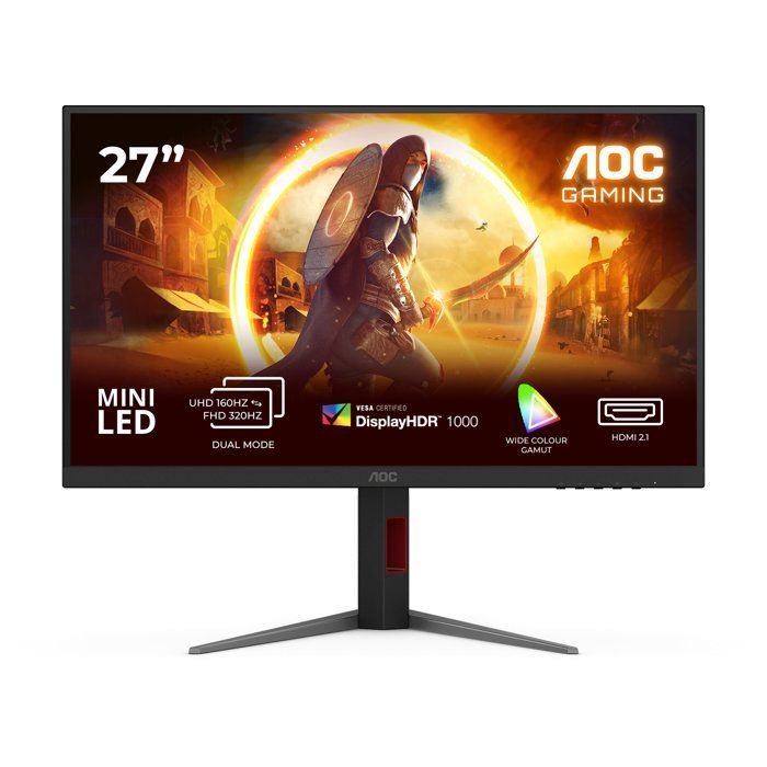 Ecran PC Gamer AOC 27 4K FHD 160Hz 320Hz Dalle MiniLED Fast IPS 05ms Reglable en hauteur U27G4XM
