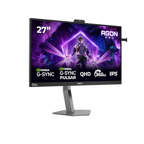 AOC Gaming Moniteur AG276QSG2 27 Pouce 360Hz Fast IPS Dalle, 0.3ms MPRT, HDR10, G-Sync Compatible, Ajustable en Hauteur, Haut-parleurs, USB Hub(2560x1440 HDMI 3X 2.1 TMDS DP 1x 1.4) Noir