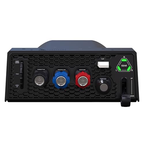 Honeycomb Sierra TPM Module – Quadrant de puissance GA pour simulateur de vol, axes vernier en métal, commandes de vol avancées – trim wheel frein de parc, compatible avec MSFS 2024 2020 pour PC