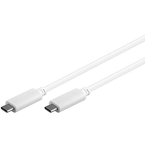Cable USB 3 1 Type C Male Male White 0 5 m
