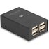 DeLock Commutateur 2 PC vers 4 peripheriques USB 2 0 avec 2 entrees USB B 4 sorties USB A