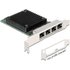 DeLock Carte reseau PCI Express x4 avec 4x Ethernet 2 5 Gbps
