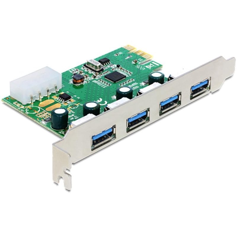Delock Carte Réseau DeLock 89363 PCI Express 5 Gbit s 4x USB 3.0 Molex