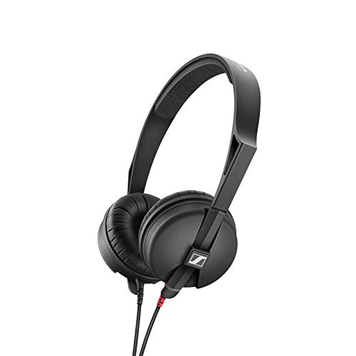 Sennheiser HD 25 LIGHT Casque DJ et de monitoring léger sur oreille | Conception robuste à un seul serre-tête | Câble détachable de 1,5M des deux côtés et adaptateur jack 1 4 inclus | Noir (508664)