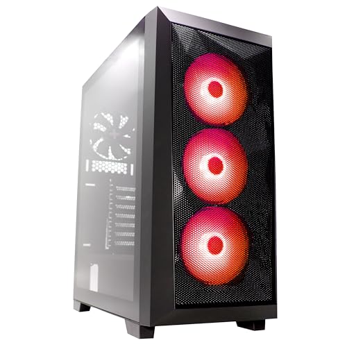 Xilence Xilent Breeze X712.RGB Boîtier PC Gaming, 3X Ventilateurs ARGB 120 mm, 1x Ventilateur PWM 120 mm, Tour Moyenne ATX Midi Tower, façade Mesh élégante pour Un Excellent Airflow,
