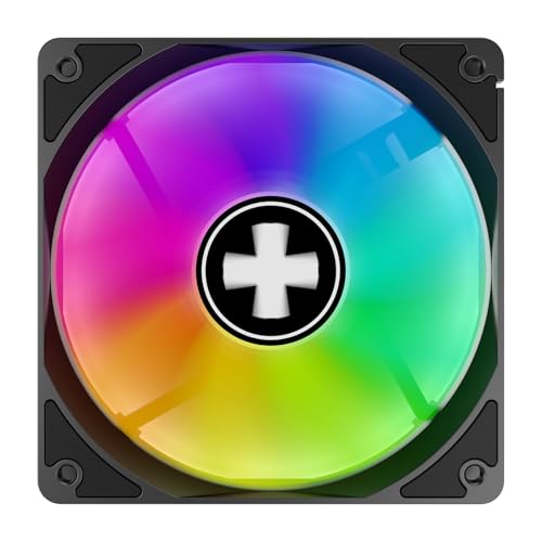Xilence XPF120X.ARGB Ventilateur de boîtier 120mm, contrôle PWM, éclairage ARGB, refroidissement silencieux efficace, anti-vibrations, palier Hydro, débit d’air élevé, ventilateur PC gaming