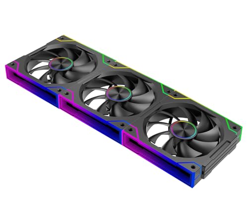 Xilence XPF360.ARGB Pack de 3 ventilateurs Gaming PC, 3x120 mm PWM ARGB, Daisy-Chain, Infinity Mirror, Hydro Bearing, fonctionnement silencieux jusqu’à 27 dB(A), haut débit d’air, câble jusqu’à 600mm
