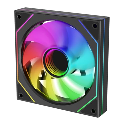 Xilence XPF120U.ARGB Ventilateur de boîtier Gaming 120 mm PWM ARGB, Infinity Mirror, Hydro Bearing, fonctionnement silencieux et anti-vibrations jusqu’à 27 dB(A), câble jusqu’à 550 mm