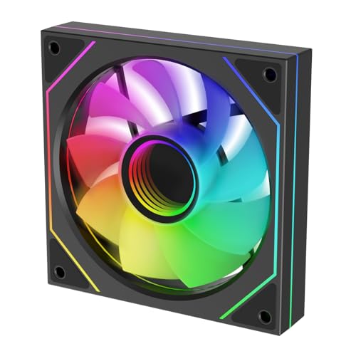 Xilence XPF120UR.ARGB Ventilateur de boîtier PC Gaming 120 mm Reverse PWM ARGB, Infinity Mirror, palier Hydro, fonctionnement silencieux et à faibles vibrations jusqu’à 27 dB(A), câble jusqu’à 550 mm