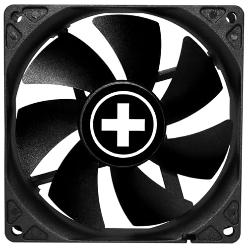 Xilence XPF92.B Ventilateur de boîtier silencieux 92 mm, petit connecteur 3 broches 4 broches Molex (mâle), installation facile, câble 300mm, palier Hydro, bon débit d’air, PC bureautique PC gaming