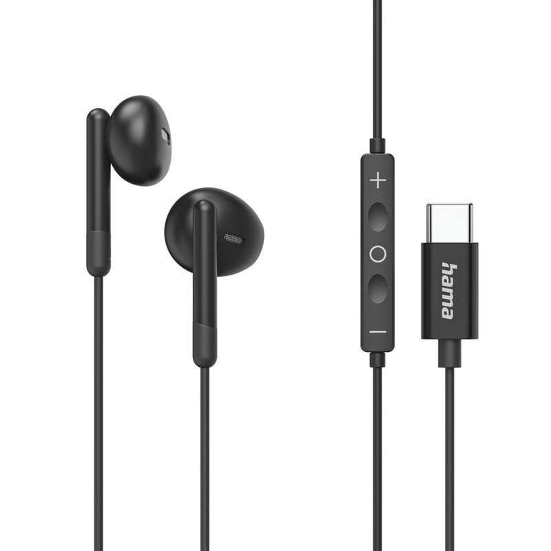 Hama Auriculares Hama Classy con cable USB-C para musique et appels, microphone, Black