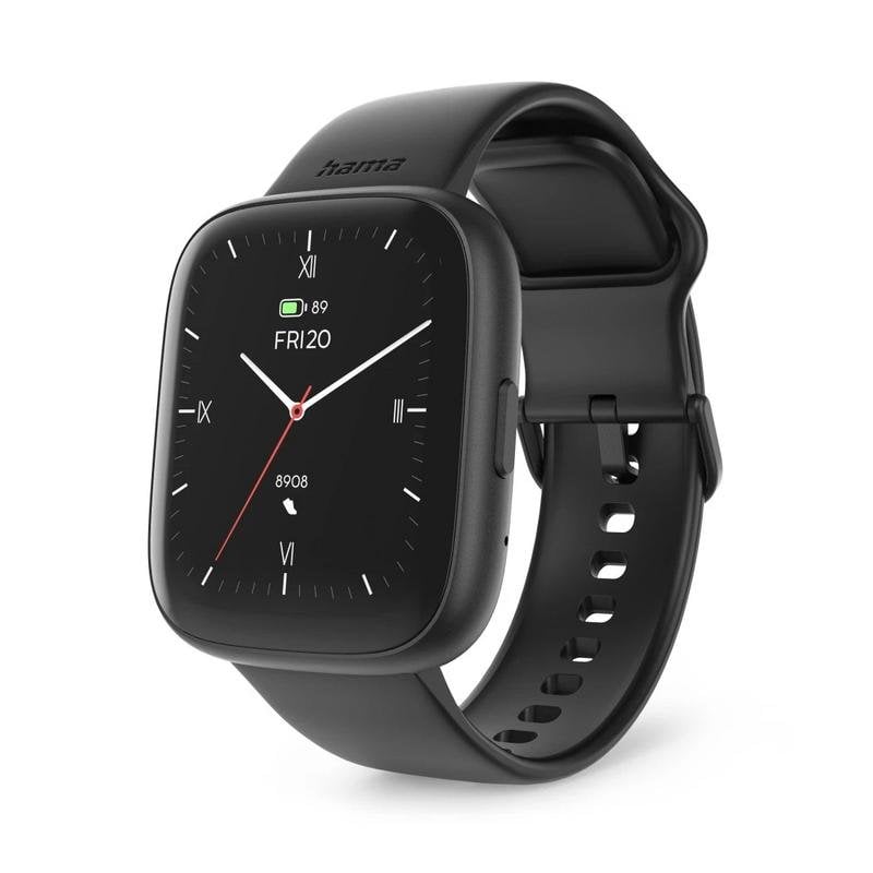 Hama 4000 Bluetooth 46mm TFT Black Étanche IP68 Pulsomètre SpO2 Moniteur Sommeil