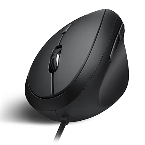 Perixx PERIMICE-519, Souris Ergonomique Verticale Filaire pour Droitiers - Petite Taille 105x67x58 mm