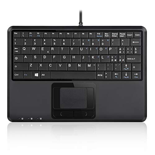 perixx PERIBOARD-510 H Plus IT Mini USB-Tastatur Touchpad Hub Schwarz - Touchpad