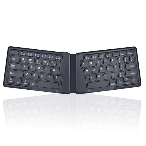 Perixx PERIBOARD-805 Ergo, clavier ergonomique sans fil pliable – Ultra Thin X Type Keys – Compatible avec iOS, Android, Windows Smartphone, tablette ou ordinateur portable – Anglais américain