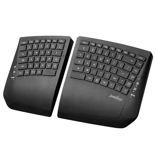 PERIBOARD-624B - Clavier Split ergonomique sans fil - Touches plates - Angle d'inclinaison réglable - Disposition américaine anglaise