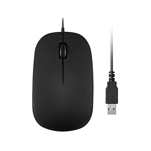Perixx PERIMICE-201U B, Souris Optique Filaire USB - Port USB - 3 Bouton - PPP 800 - 1.5m Cable - Noir