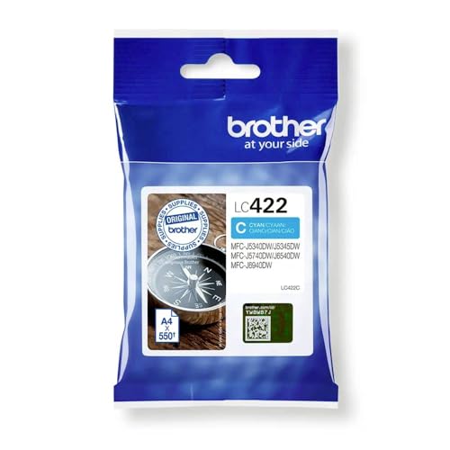 Brother LC-422C-INK CARTIDE pour MFC-J5340DW, MFC-J5345DW, MFC-J5740DW, MFC-J6540DW, MFC-J6540DW, MFC-J6940DW