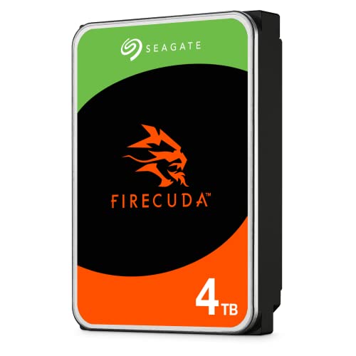 Seagate FireCuda, 4 to, Disque Dur Interne - CMR 3,5 Pouces SATA 6 Gbits s 7 200 TR Min, 256 Mo de mémoire Cache, 300 to an, 3 Ans Rescue Services (ST4000DXA05)