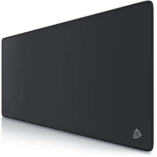CSL-Computer - Tapis de souris XXL Speed Gaming Titanwolf noir 900 x 400 mm - Grande base de table - Améliore la précision et la vitesse, 23032532, Type 1