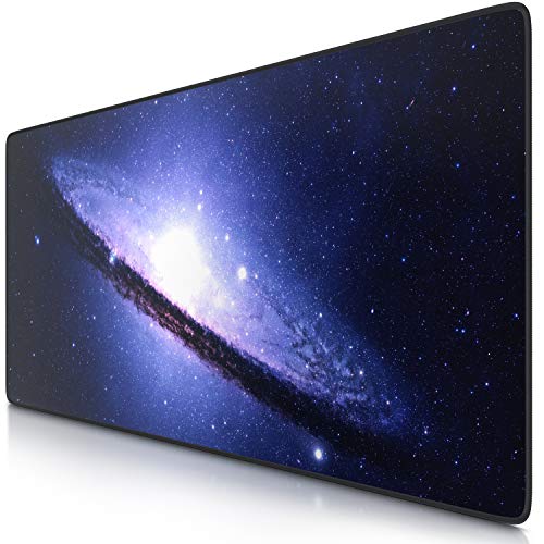 CSL Computer ,Tapis de Souris XXL Gaming 900 x 400 mm – Sous Main Grande Taille – Améliore la Précision et la Vitesse – Convient Également pour Souris et Clavier Roccat Razer Logitech – Galaxy