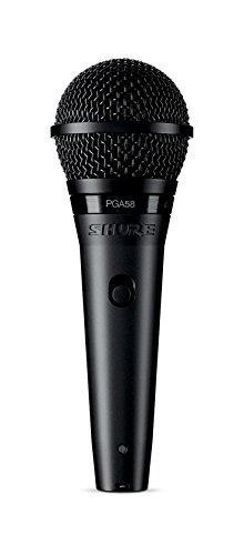 Shure Pga58 Microphone Dynamique - Mic de Poche pour Voix avec Motif de Ramassage Cardioïde, Commutateur On Off Distes